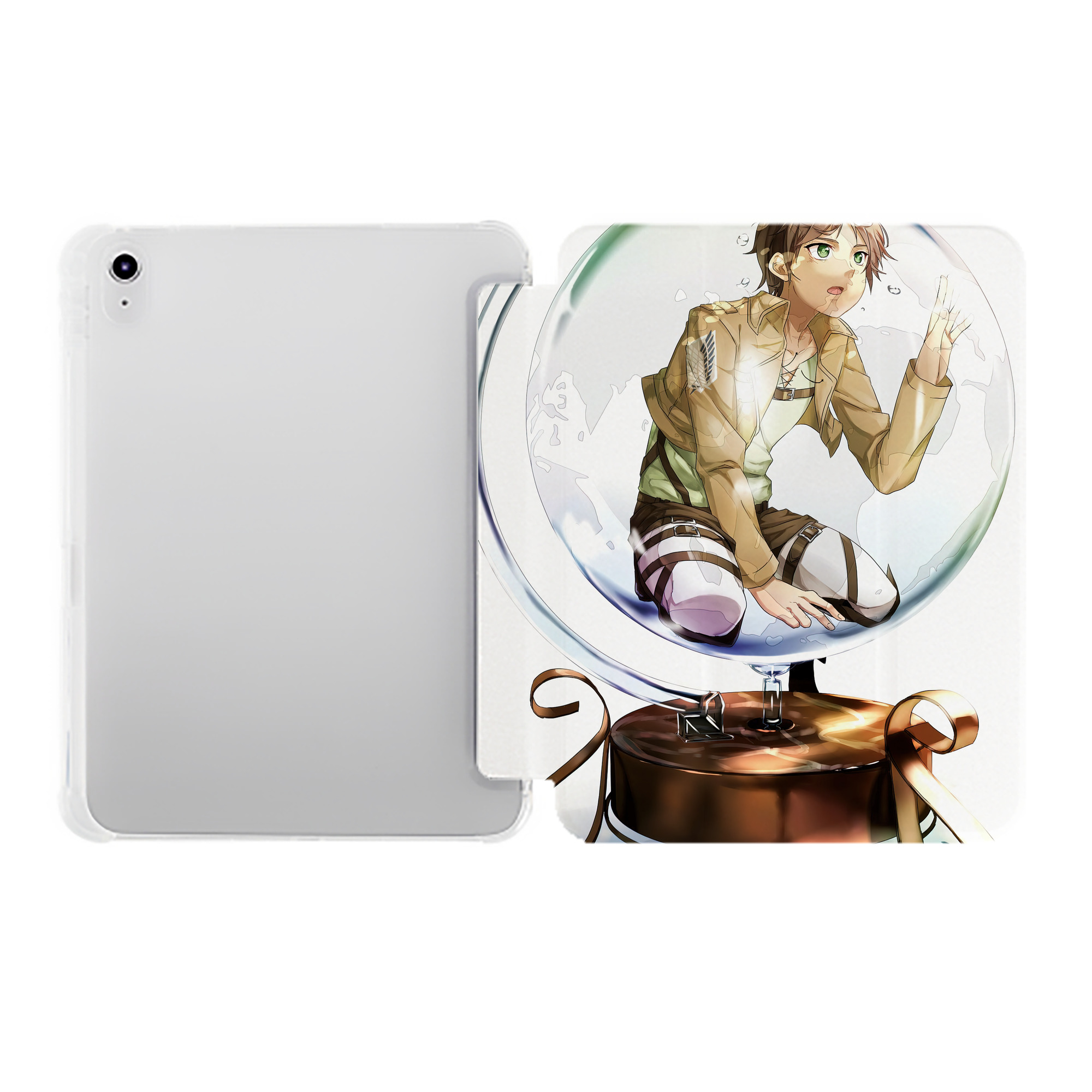 （画像用） 進撃の巨人 Attack on Titan IPad ケース ペン収納付き 三つ折りスタンド PUレザー×シリコン 対応機種9.5/10.5/10.9インチ